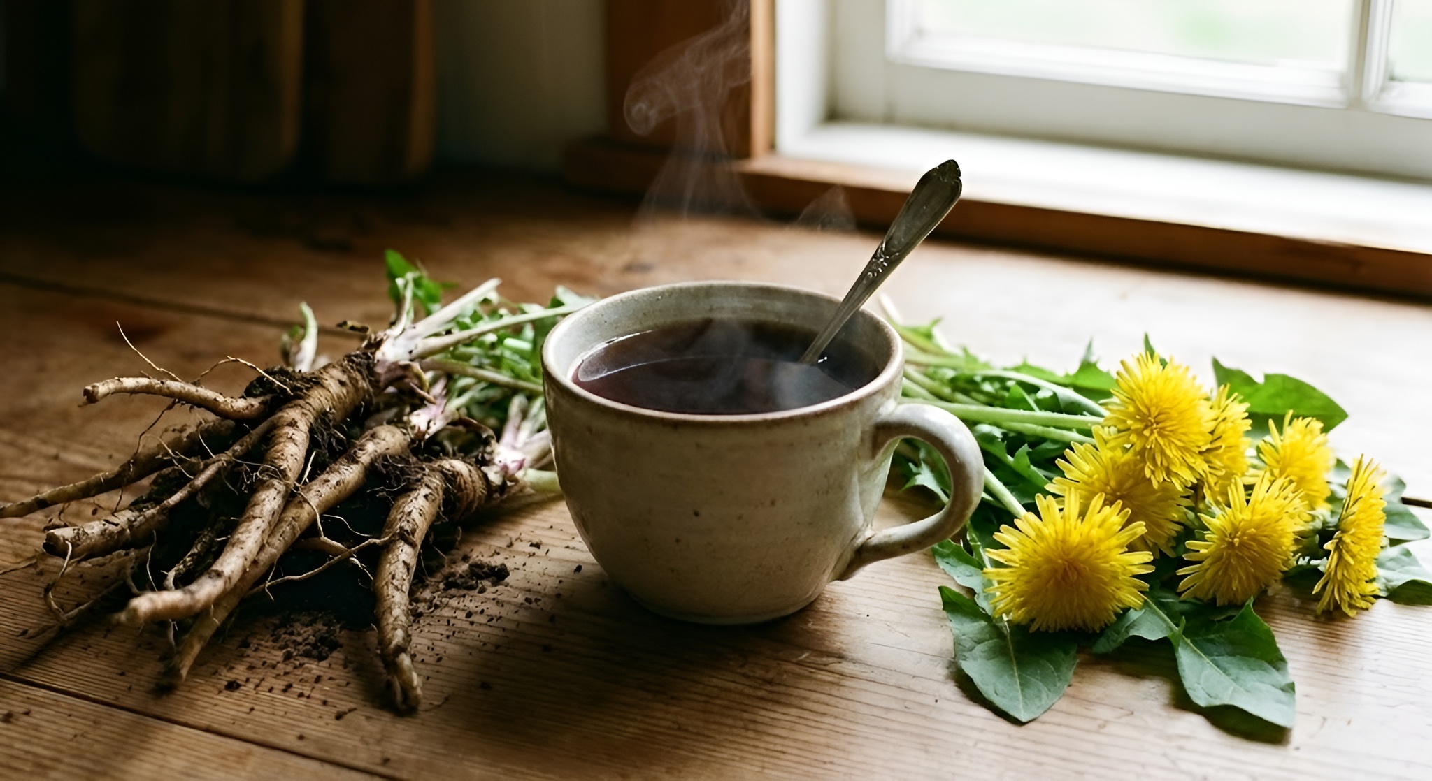 Comparison of dried valerian root and chamomile flowers.