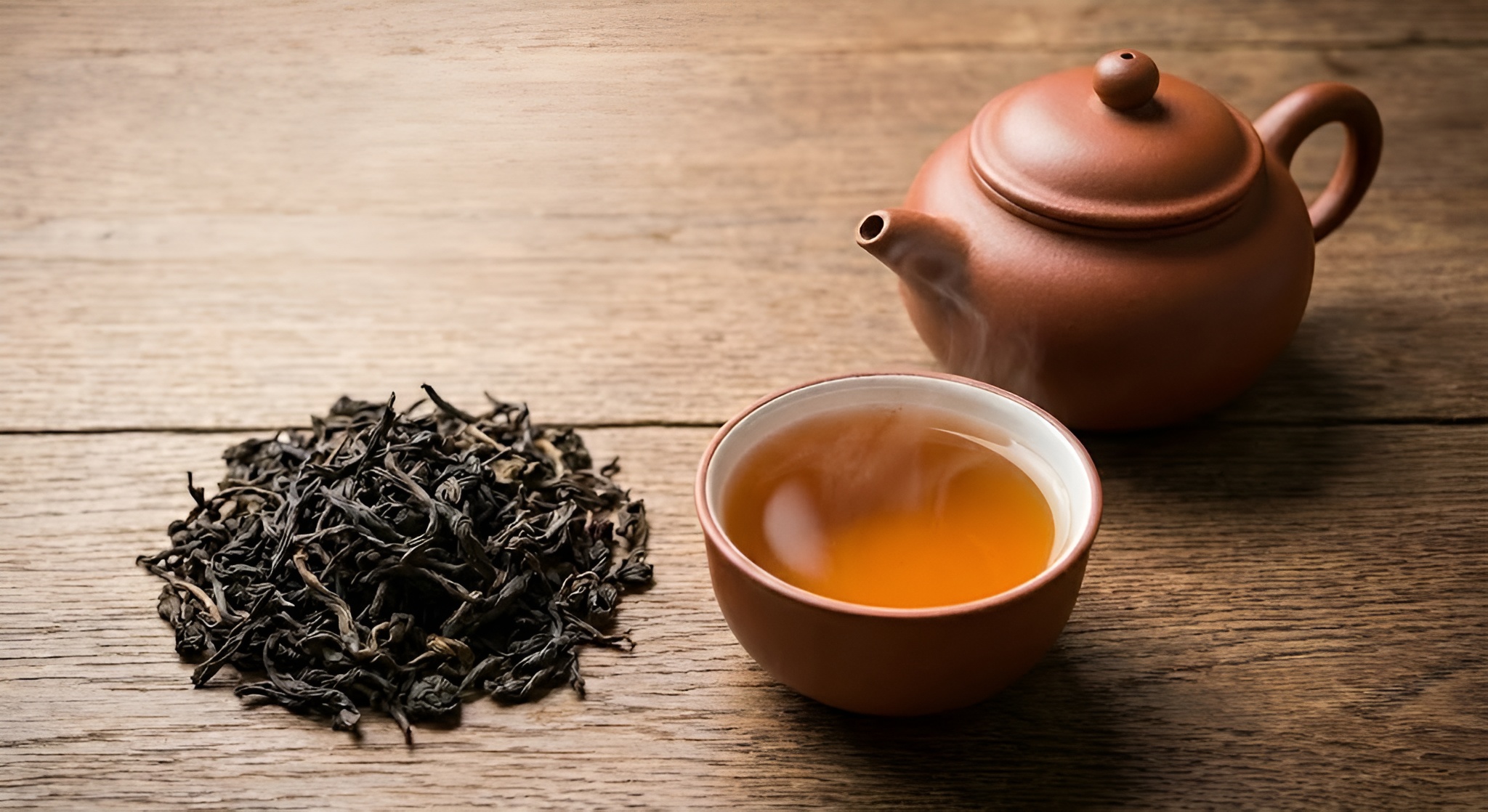 A beautiful, lush green tea terrace cascading down a mountainside.