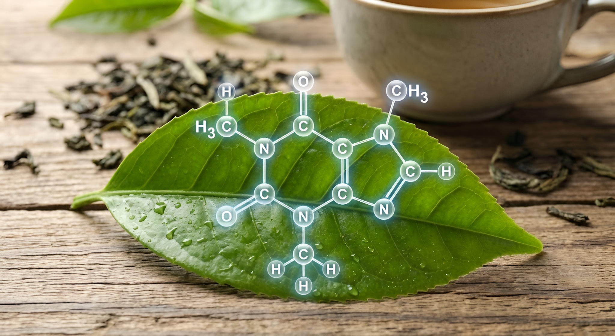 Molecular structure of tea flavor.