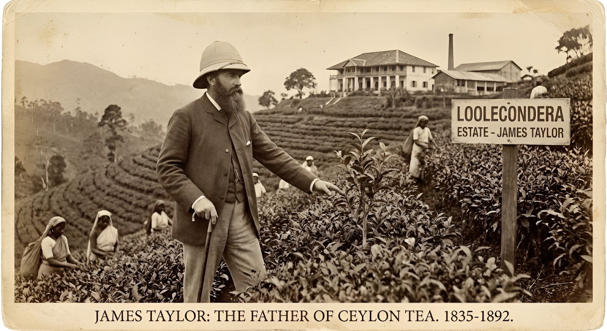 Portrait of James Taylor, the father of Ceylon Tea.