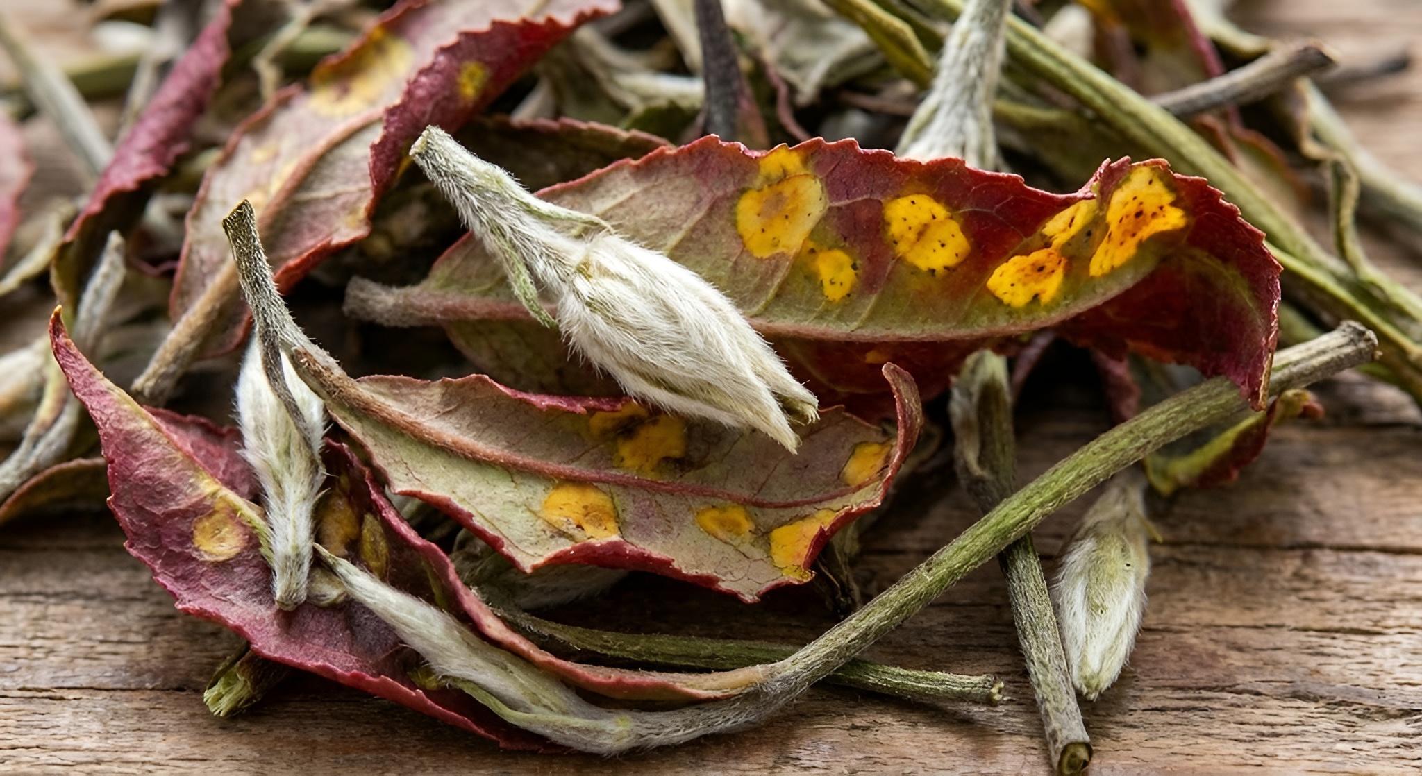 Multicolored Oriental Beauty leaves.