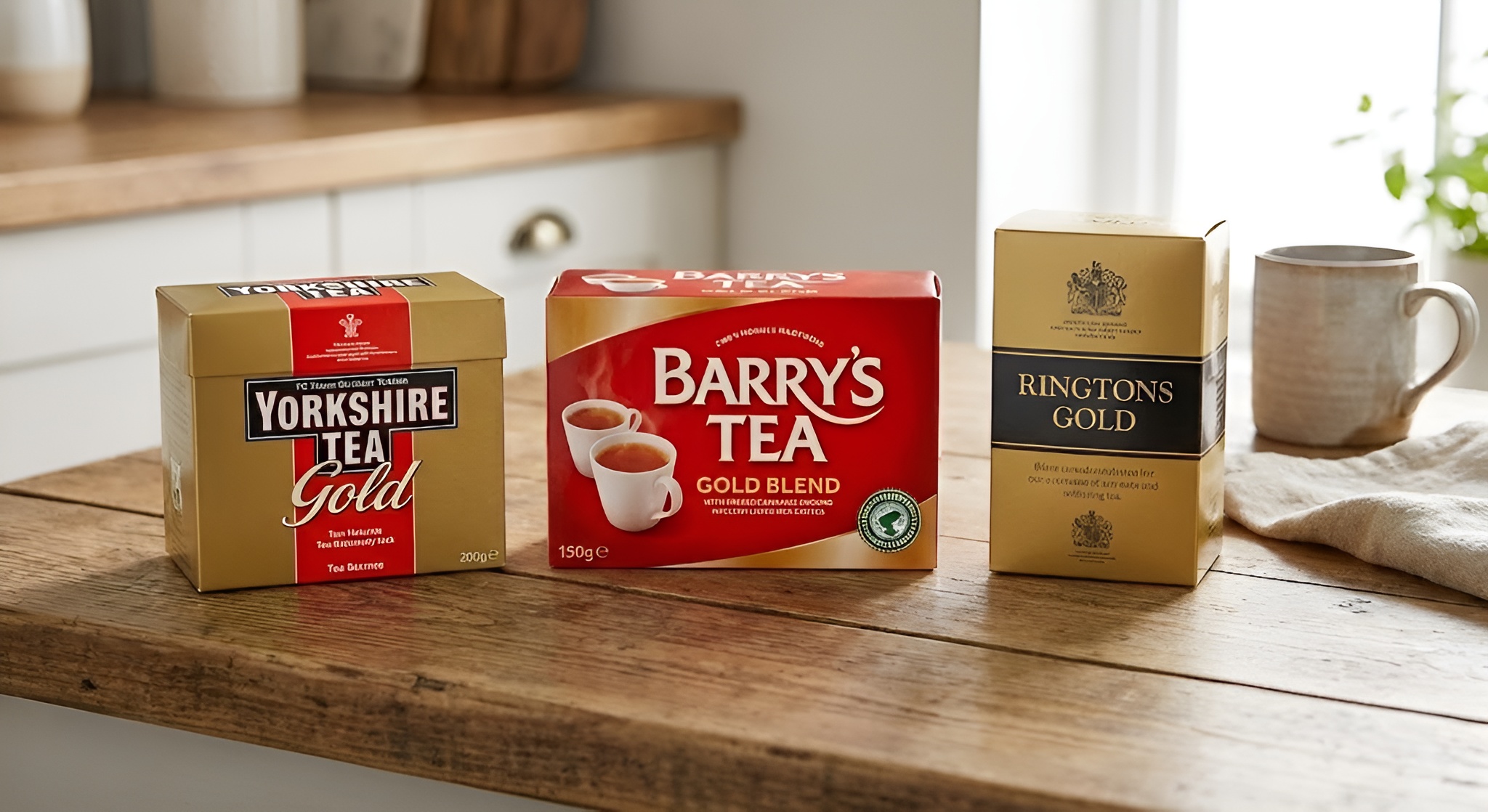 Gold blend tea boxes