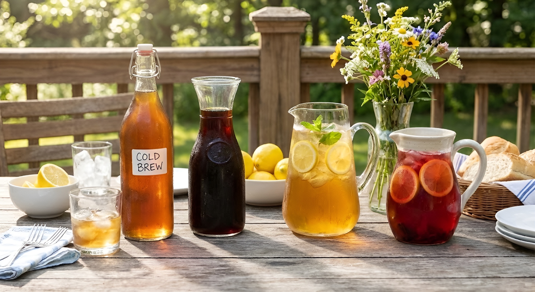Cold brew tea bottles