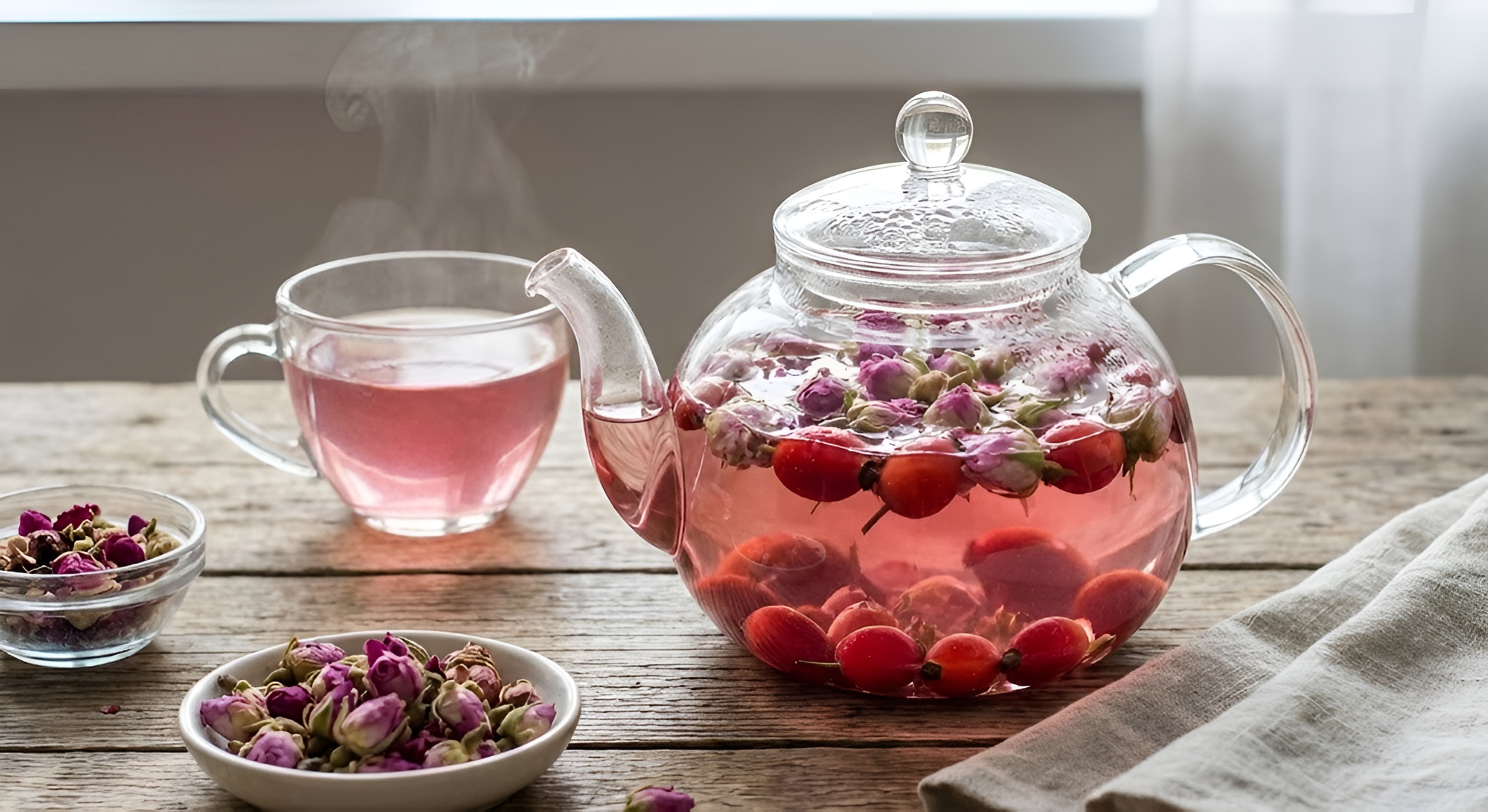Rose tea teapot