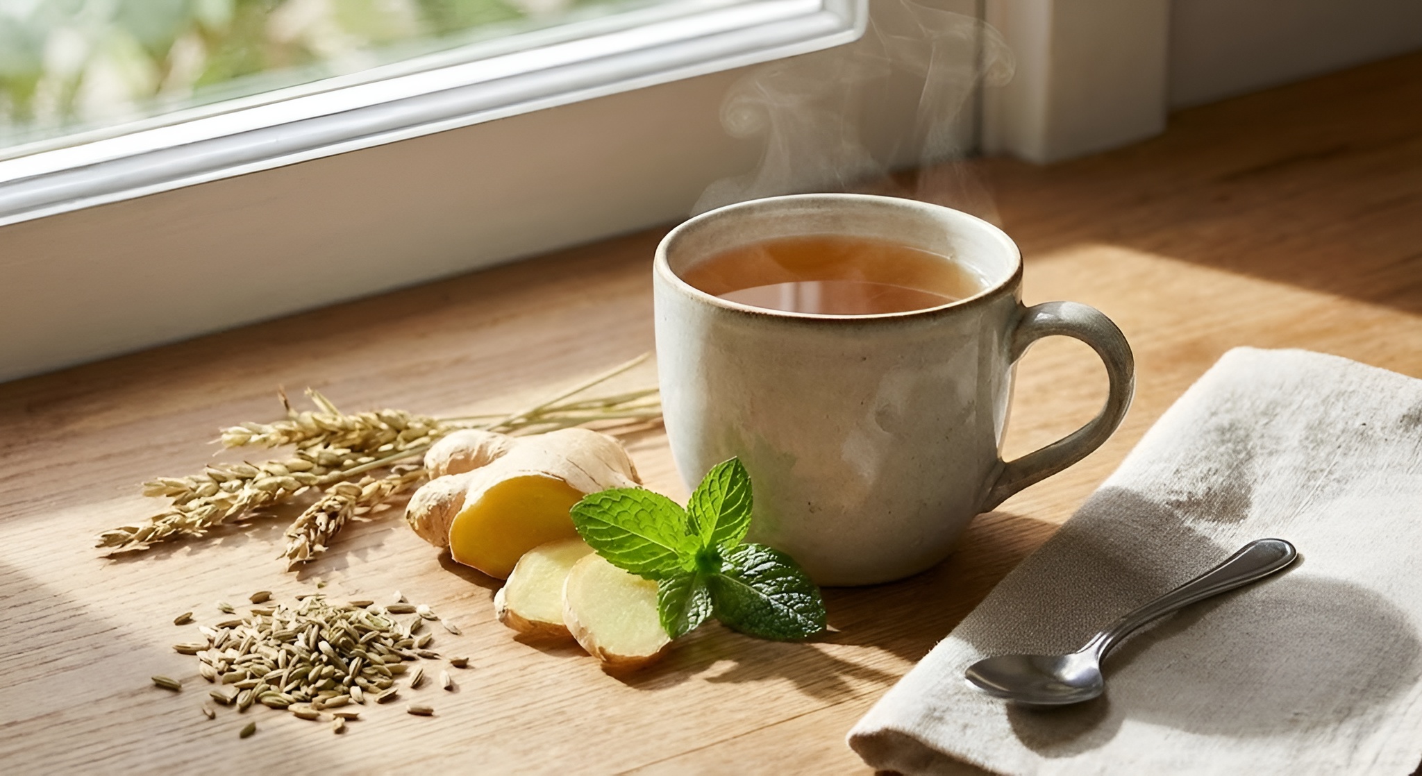 Herbal teas for bloating