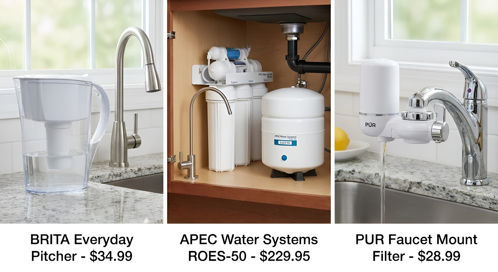 ZeroWater pitcher and Megahome distiller.